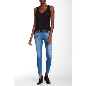 Rag & Bone Kilbowie Distressed Zip Skinny Jeans
